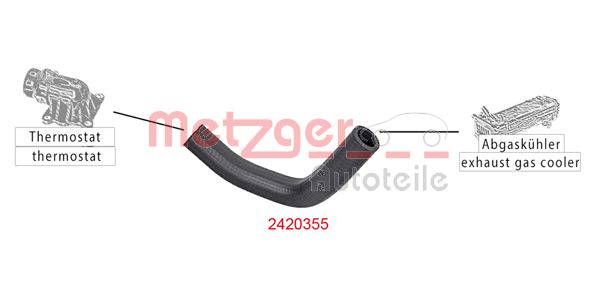 METZGER 2420355 Kühlerschlauch